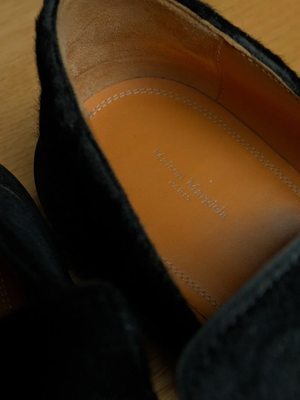 Maison Margiela Calf Hair Pony Hair Lug Sole Loafers Black Size 42